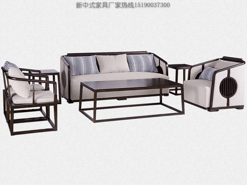 新中式实木沙发客厅