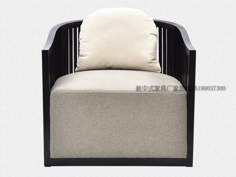 新中式单人位沙发JYG-CQS-74