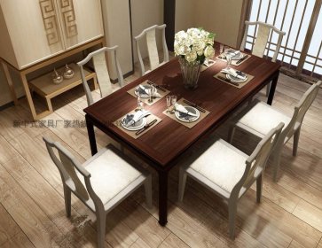 新中式餐桌椅组合JYG-CQS-268