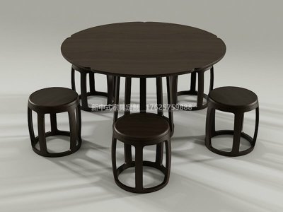 新中式餐桌椅组合JYG-CQS-789