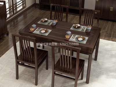 新中式餐桌椅JYG-CQS-1044