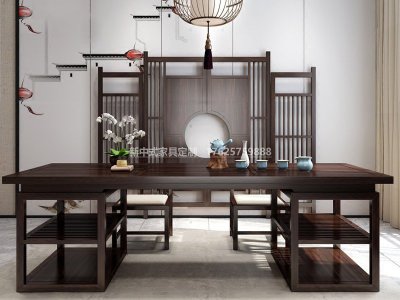 新中式茶桌椅JYG-CQS-1067