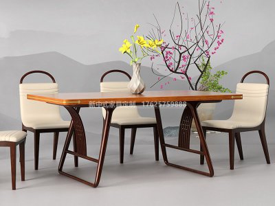 新中式餐桌椅组合JYG-CQS-1257