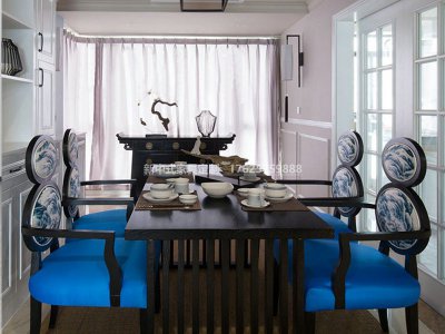 新中式餐桌椅组合JYG-CQS-1240