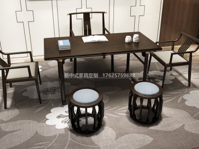 新中式茶桌椅组合JYG-CQS-1277