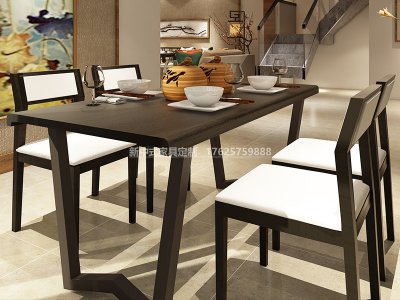 新中式餐桌椅组合JYG-CQS-1295