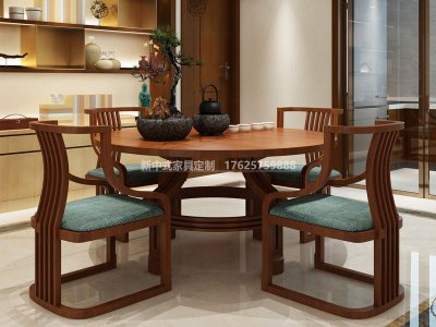 新中式餐桌椅组合JYG-CQS-1297
