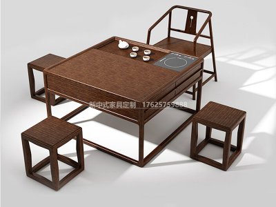 新中式茶桌椅组合JYG-CQS-1841